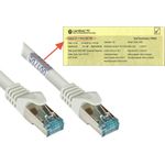 RNS® Patchkabel Cat.6A, mit Messprotokoll + Serien-Nr., S/FTP, PiMF, halogenfrei (LSZH), 500MHz, 10Gbit/s, UL, grau, 20m, Good Connections® (8064-H200)