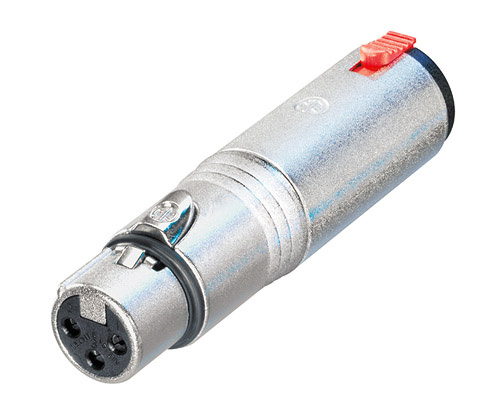 Neutrik NA3FJ Audio-Adapter 3-Pol XLR auf 1/4" TRS Klinke Silber