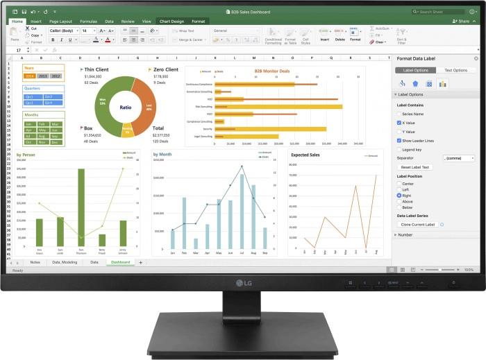 LG LED-Monitor 24BN650Y-B - 61 cm (24) - 1920 x 1080 Full HD [Energieklasse F] (24BN650Y-B.AED) - Sonderposten