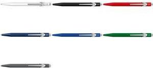 CARAN D'ACHE Druckkugelschreiber 849 Classic Line, schwarz Strichstärke: M, Strichfarbe: blau, sechseckiger Schaft aus - 1 Stück (849.009)