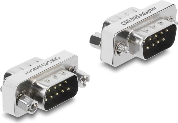 Delock D-Sub 9 Pin CAN Bus Adapter Stecker zu Stecker 120 Ohm Abschlusswiderstand (91312)