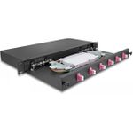 Delock 19? LWL Spleißbox 6 x LC Duplex OM4 1HE spleißfertig komplett bestückt (66999)