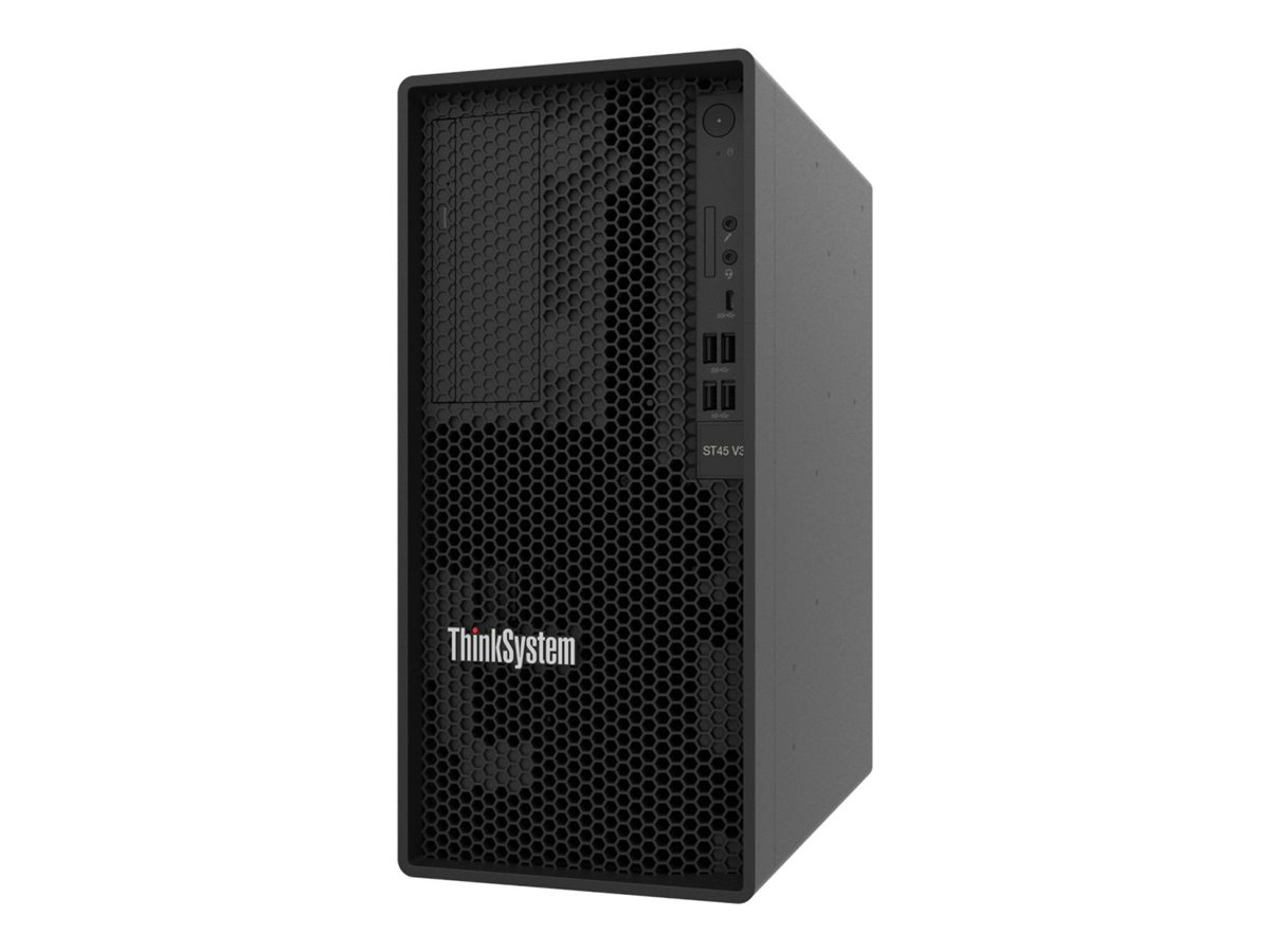 Lenovo ThinkSystem ST45 V3 7DH5 Tower Server AMD EPYC 4124P 3.8 GHz 16 GB RAM 1.92 TB SSD Schwarz