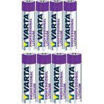 Varta Vorteils-Set 4 Micro- und 4 Mignon-Lithium-Batterien 4 Micro- und 4 Mignon-Lithium-Batterien (6103301404, 6106301404)