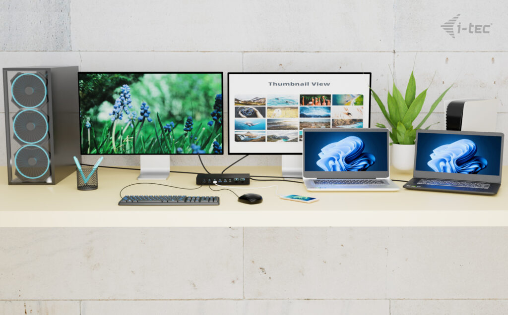 i-Tec C31KVMDOCKPDPRO USB-C KVM Dockingstation Schwarz