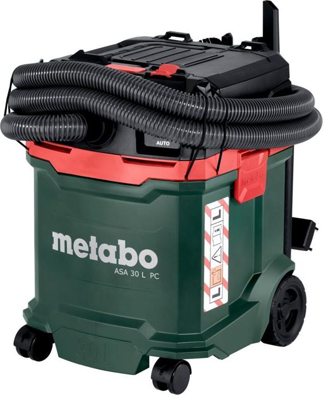 Metabo ASA 30 L PC Trommel-Staubsauger Trocken & Nass 1200 W 30 L Schwarz, Grün, Rot