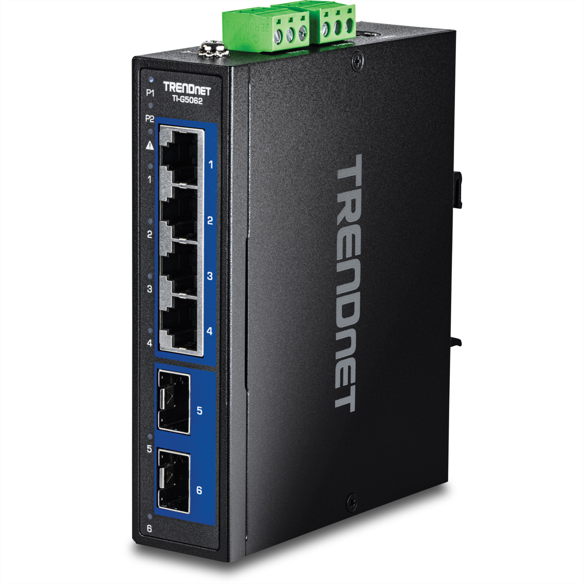 TRENDnet TI-G5062 6-Port Industrial Switch Schwarz