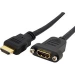 StarTech.com 3 ft Standard HDMI Cable for Panel Mount (HDMIPNLFM3)