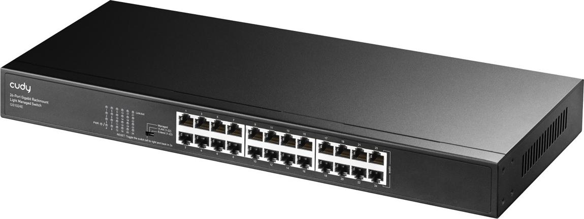 CUDY 24-Port Gigabit Rackmount Light Managed Switch GS1024E (GS1024E)