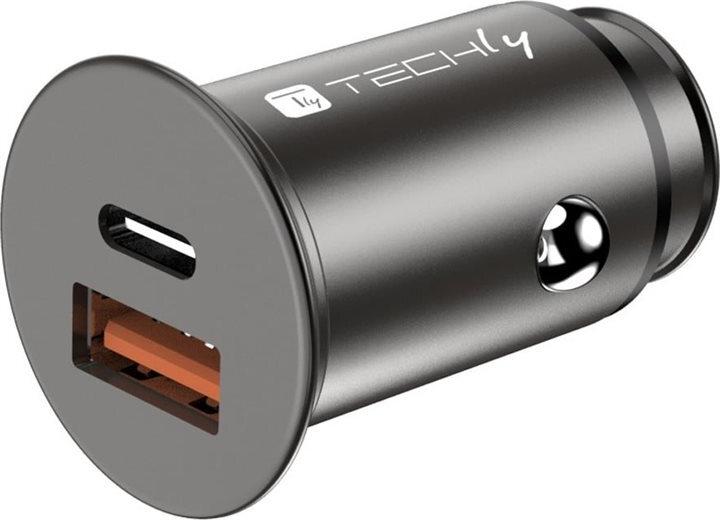 Techly Autoladegerät 5V 2p USB A USBC 38W (IUSB2-CAR5-AC38W)