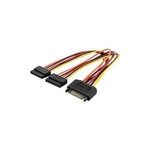 Assmann SATA Y-Adapterkabel 15-pin SATA auf 2x 15-pin SATA ST/BU/BU 0,3m SATA Y-Adapter-Kabel, 0,3m (AK-430405-003-M)