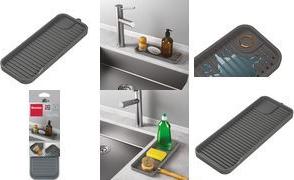 metaltex Silikon-Spülbeckenorganizer Tidy-Mat, (B)230 mm Farbe: grau, Material: Silikon, Ablage für Spülzubehör, - 1 Stück (320490000)