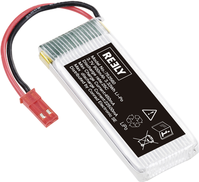 Reely Modellbau-Akkupack (LiPo) 3.7 V 900 mAh Zellen-Zahl: 1 25 C Softcase BEC (RE-7853490)