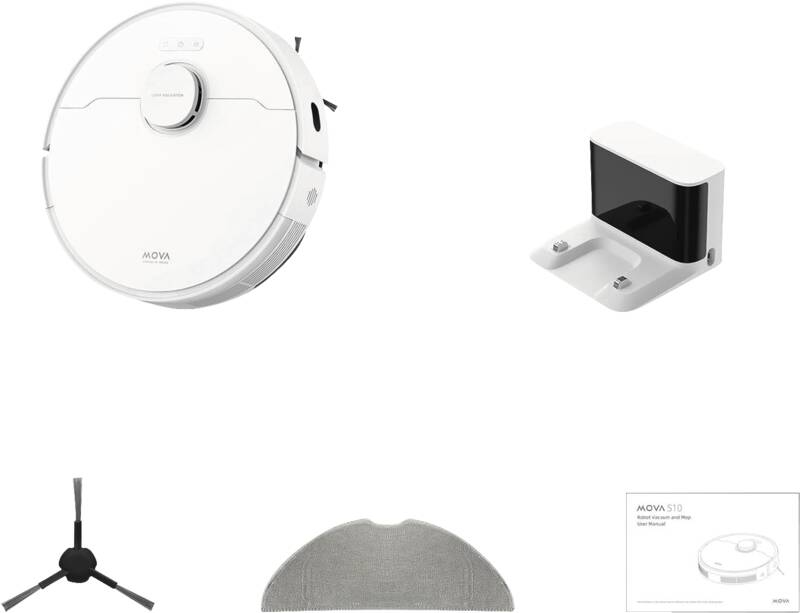 Dreame Mova S10 Saug- und Wischroboter mit Ladestation 7000 Pa Weiß