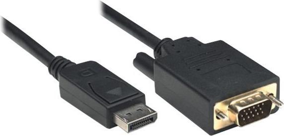 DisplayPort auf VGA Konverterkabel, schwarz, 1,8 m Hersteller: Techly (ICOC-DSP-V-018)