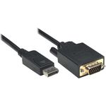 DisplayPort auf VGA Konverterkabel, schwarz, 1,8 m Hersteller: Techly (ICOC-DSP-V-018)