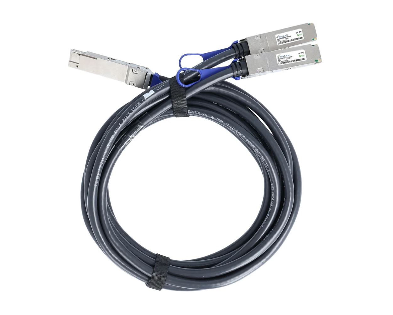 BlueLAN FN-CABLE-QSFPDD-2QSFP56-L1-BL 400G DAC Breakout Kabel QSFP-DD zu 2x QSFP56, 1m