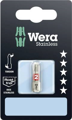 Wera Kreuzschlitz-Bit PH 2 3851/1 TS SB SiS Edelstahl D 6.3 1 St. (05073611001)