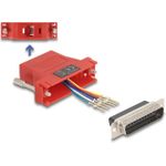 Delock D-Sub 25 Pin Stecker zu RJ12 Buchse Montagesatz rot (67094)