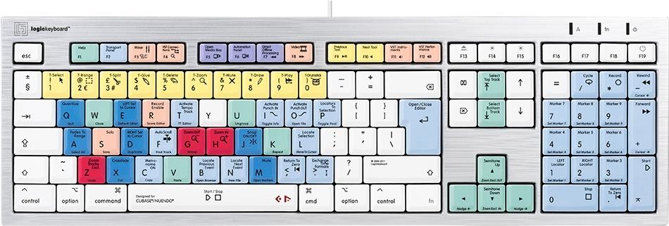 Logickeyboard LKB-CBASE-CWMU-UK USB QWERTY UK Englisch Mehrfarben Tastatur (LKB-CBASE-CWMU-UK)