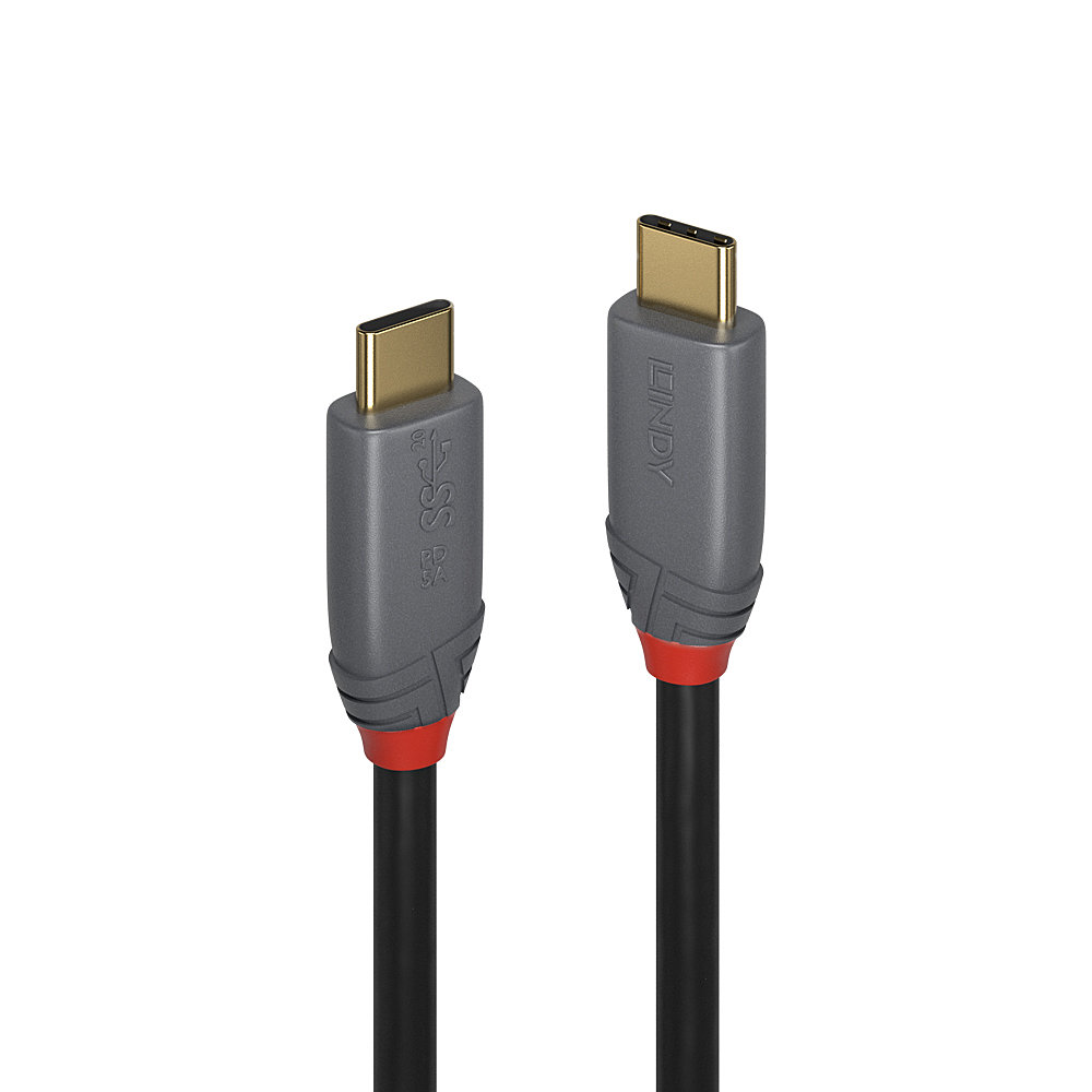 Lindy Anthra Line USB-C Kabel 2 m 20 Gbps Schwarz
