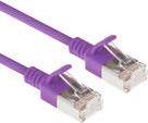 ACT Purple 0.15 meter LSZH U/FTP CAT6A datacenter slimline patch cable snagless with RJ45 connectors (DC7330)