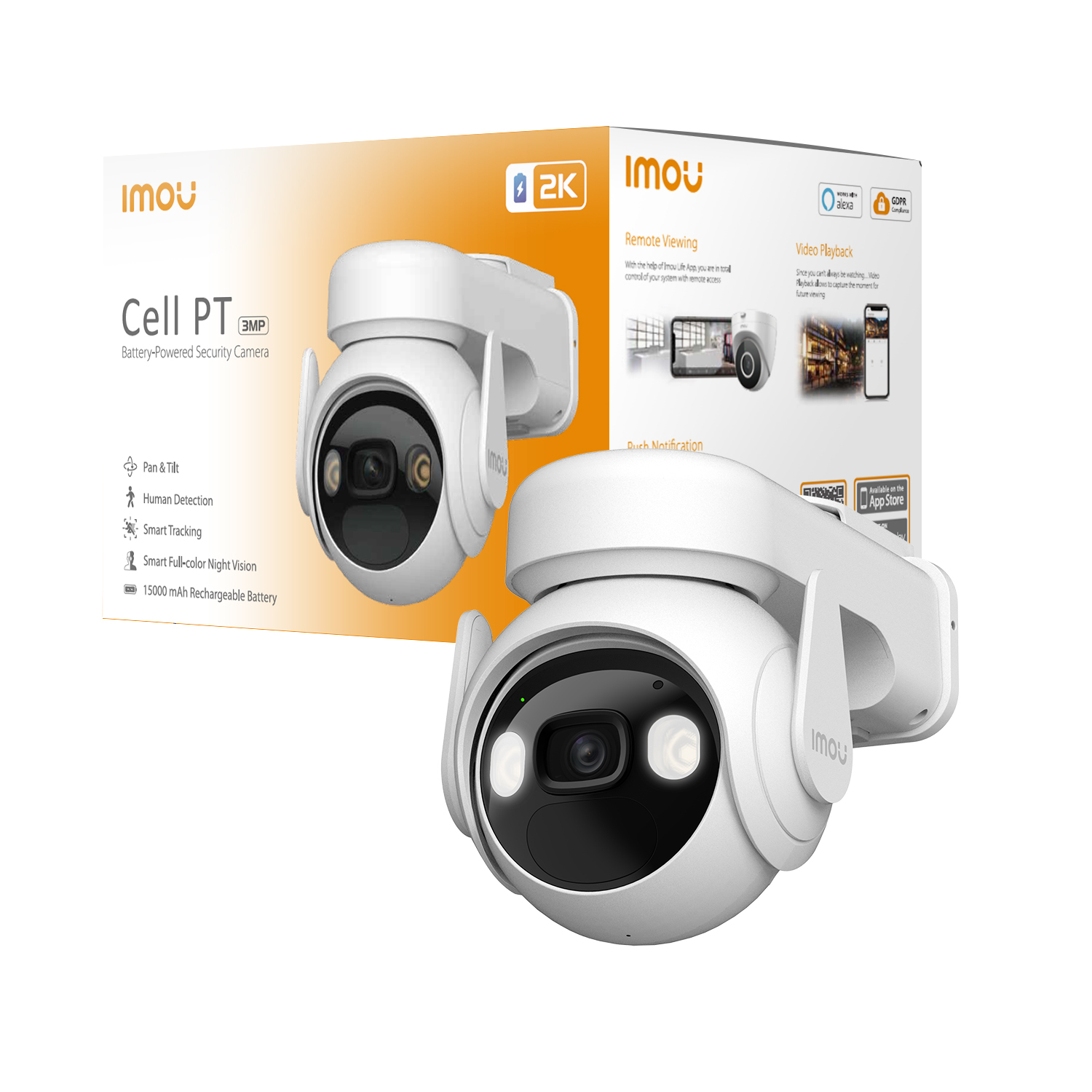 Imou Cell PT IPC-K9EP-3T0WE 3 MP WLAN IP-Sicherheitskamera Weiß