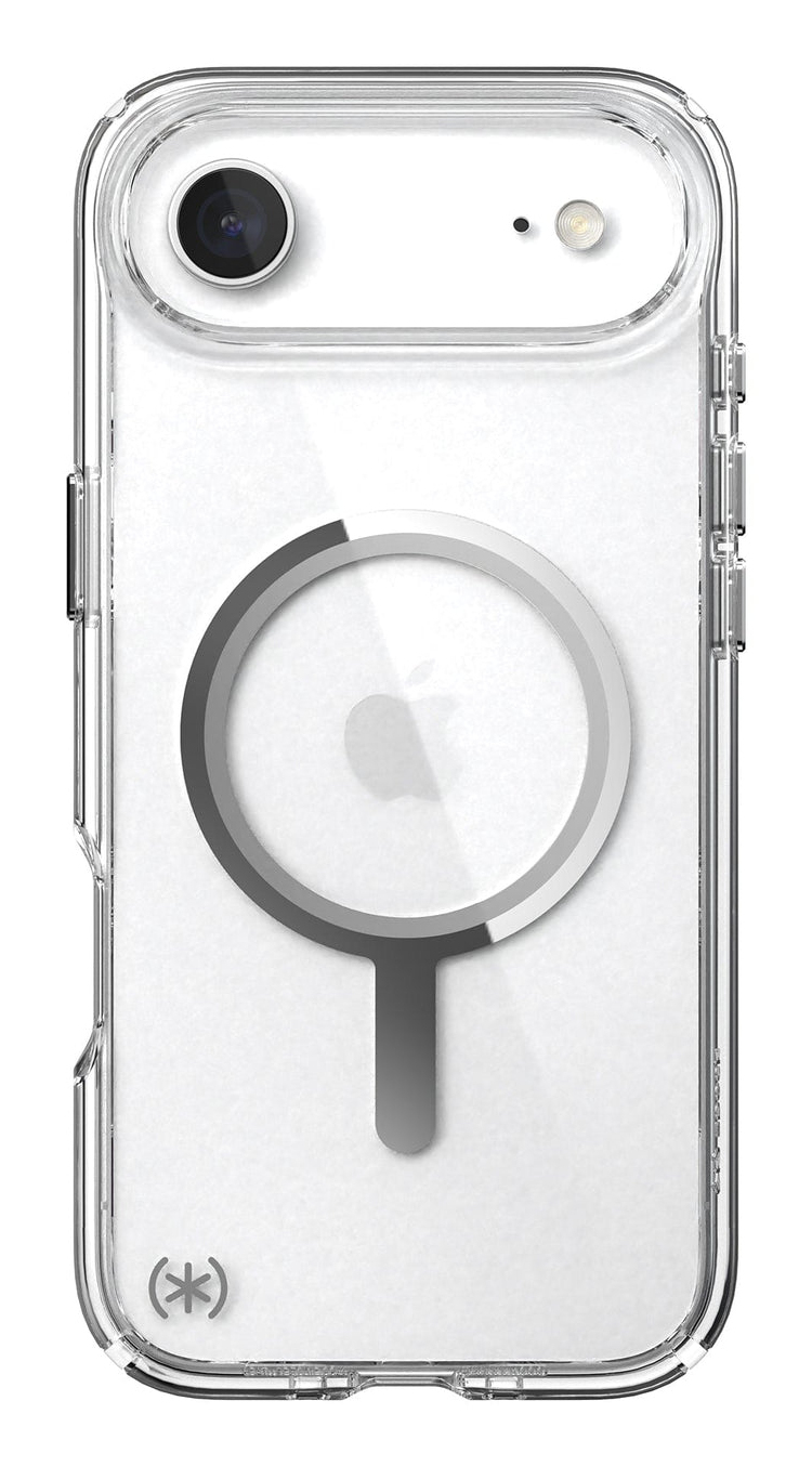 Speck Presidio Perfect Clear Case MagSafe iPhone 17 Air 6,5" Transparent, Silber