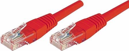 Patchkabel U/UTP, ungeschirmt, CAT.5e, rot, 5,0m Patchkabel mit besonders schmalem Knickschutz (853946)