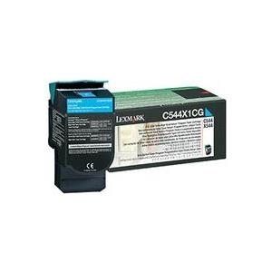 Lexmark RETURN PROGRAM TONER CARTRIDGE CYAN 6K PGS F/ C544/ X544 (0C544X1CG)