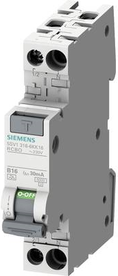 Siemens 5SV13166KK13 FI-Schutzschalter/Leitungsschutzschalter 2polig 13 A 0.03 A 230 V (5SV13166KK13)