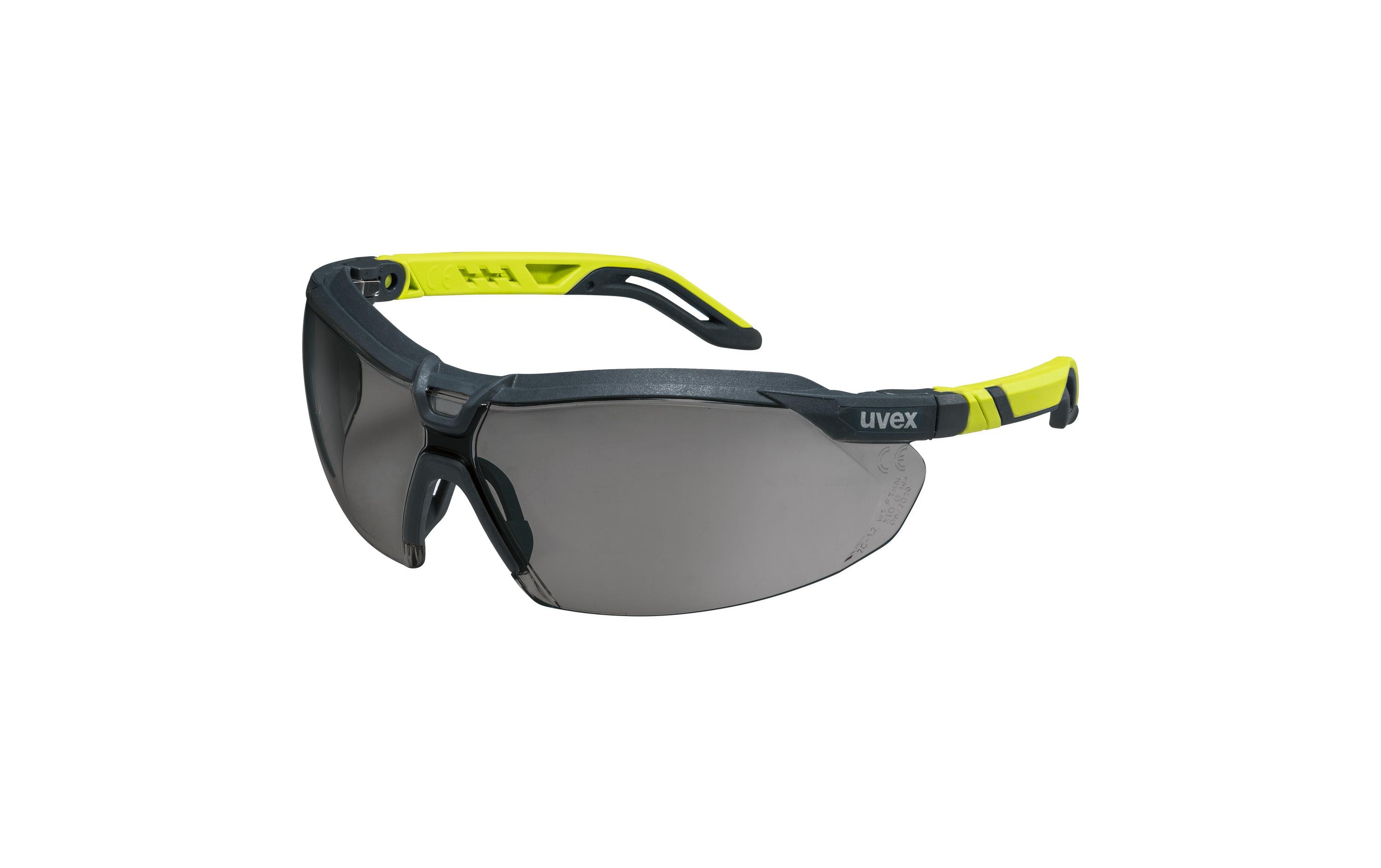 Uvex i-5 Schutzbrille EN 166 EN 172 Polycarbonat Gelbgrün, Anthrazit
