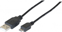 Micro USB Kabel 2.0, schwarz, 1,0 m Micro USB Kabel für Smartphones und Tablets (EXC149691)