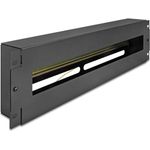 Delock 48.26cm 19zoll Schutzschalterleiste mit Abdeckung und Hutschiene 3 HE Metall (67195)