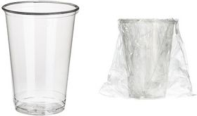 PAPSTAR Kunststoff-Trinkbecher, aus PLA, 0,20 l aus Polylactid (PLA), Durchmesser: 70 mm, Höhe: 97 mm, - 1 Stück (88238)