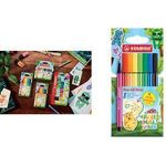 STABILO Fasermaler Pen 68 Mini Animal Vibes, 8er Etui Strichstärke: 1,0 mm, geruchsneutrale Tinte auf Wasserbasis, - 1 Stück (668/8-07)
