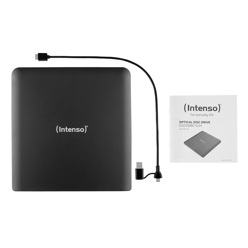 Intenso EOD 500BD Slim Externer Blu-ray Brenner USB 3.2 Gen 1 Schwarz
