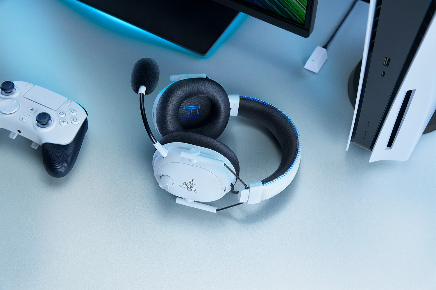 Razer BlackShark V3 Pro for PlayStation Over-Ear Gaming-Headset Kabellos ANC THX Weiß