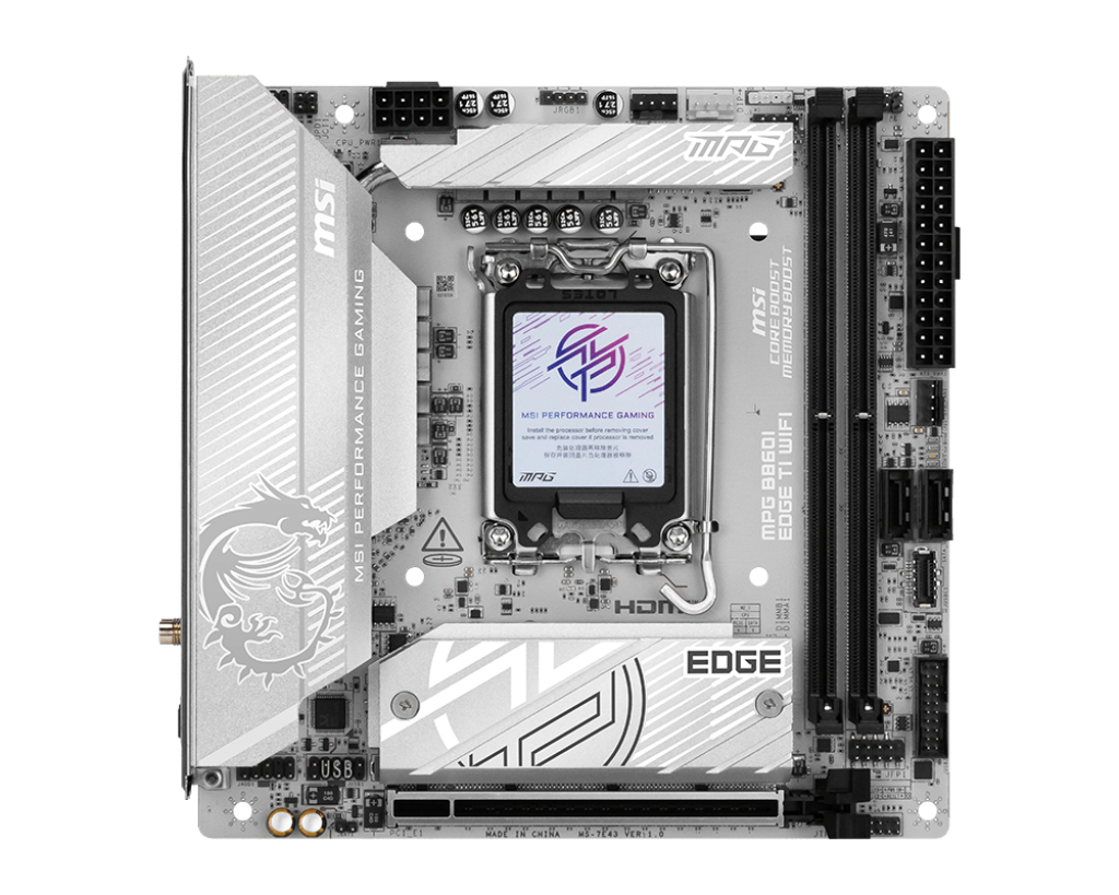 MSI MPG B860I EDGE TI WIFI Mainboard Mini-ITX Intel B860 LGA 1851 Weiß