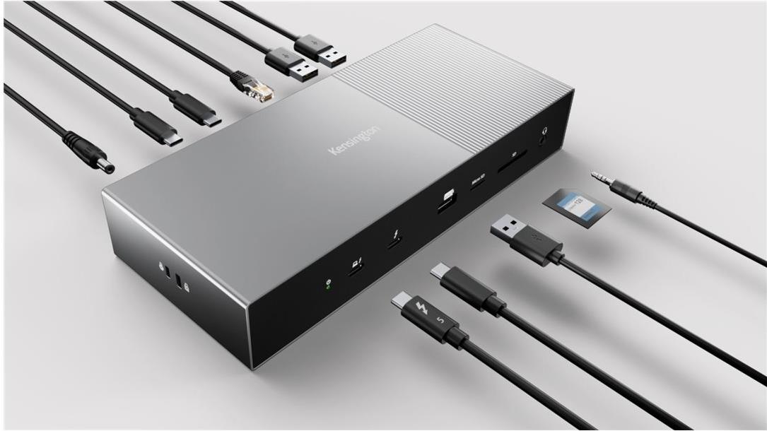 Kensington SD5000T5 EQ Thunderbolt 5 Dockingstation Schwarz, Silber
