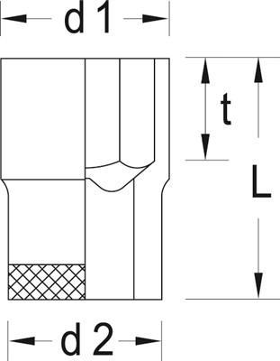 GEDORE Steckschlüsseleinsatz 3/8" 6-kant 13 mm (6234070)
