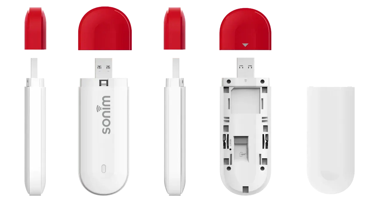 Sonim W100 4G LTE USB Mobilfunkmodem Rot/Weiß