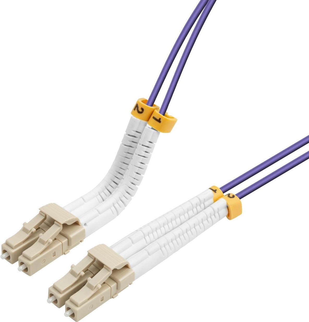 Lanview Bendable LC-LC Multimode fibre cable duplex 0.5m OM4 (LVO2318005-FLEX)