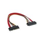 InLine® SATA+Strom Verlängerung intern, SATA 6Gb/s + Strom, Stecker/Buchse, 0,5m (29652B)