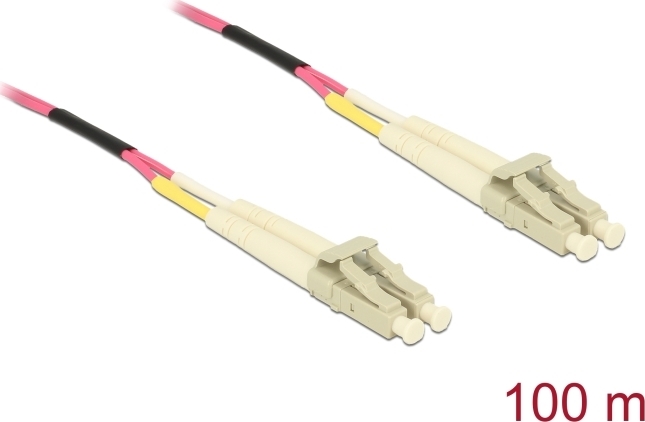 Delock Kabel Lichtwellenleiter LC Duplex Multimode OM4 100 m (80157)