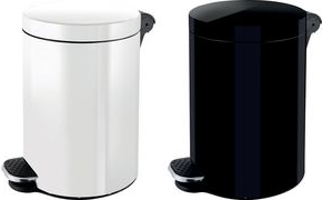 Helit H2404195 Mülleimer 8 l Rund Silber (H2404195)