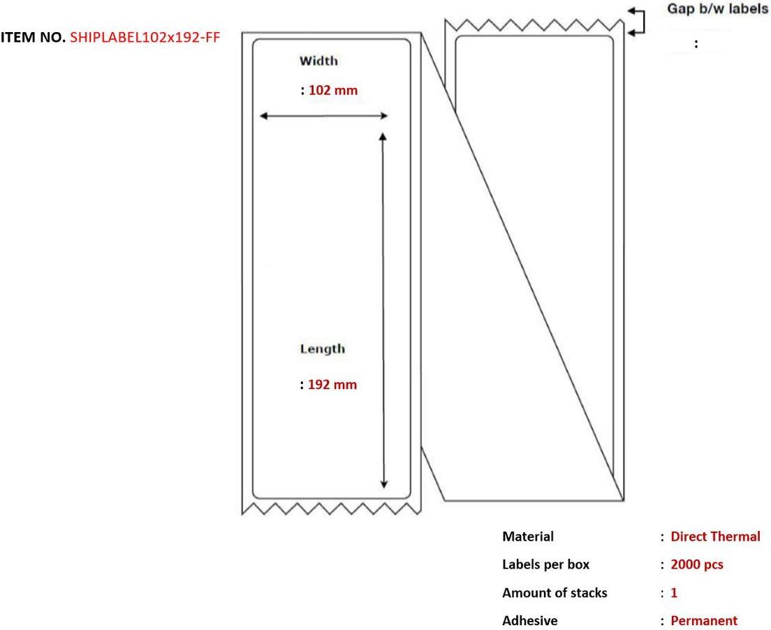 Capture Ship-label 102 x 192mm, labels per box (SHIPLABEL102X192-FF)