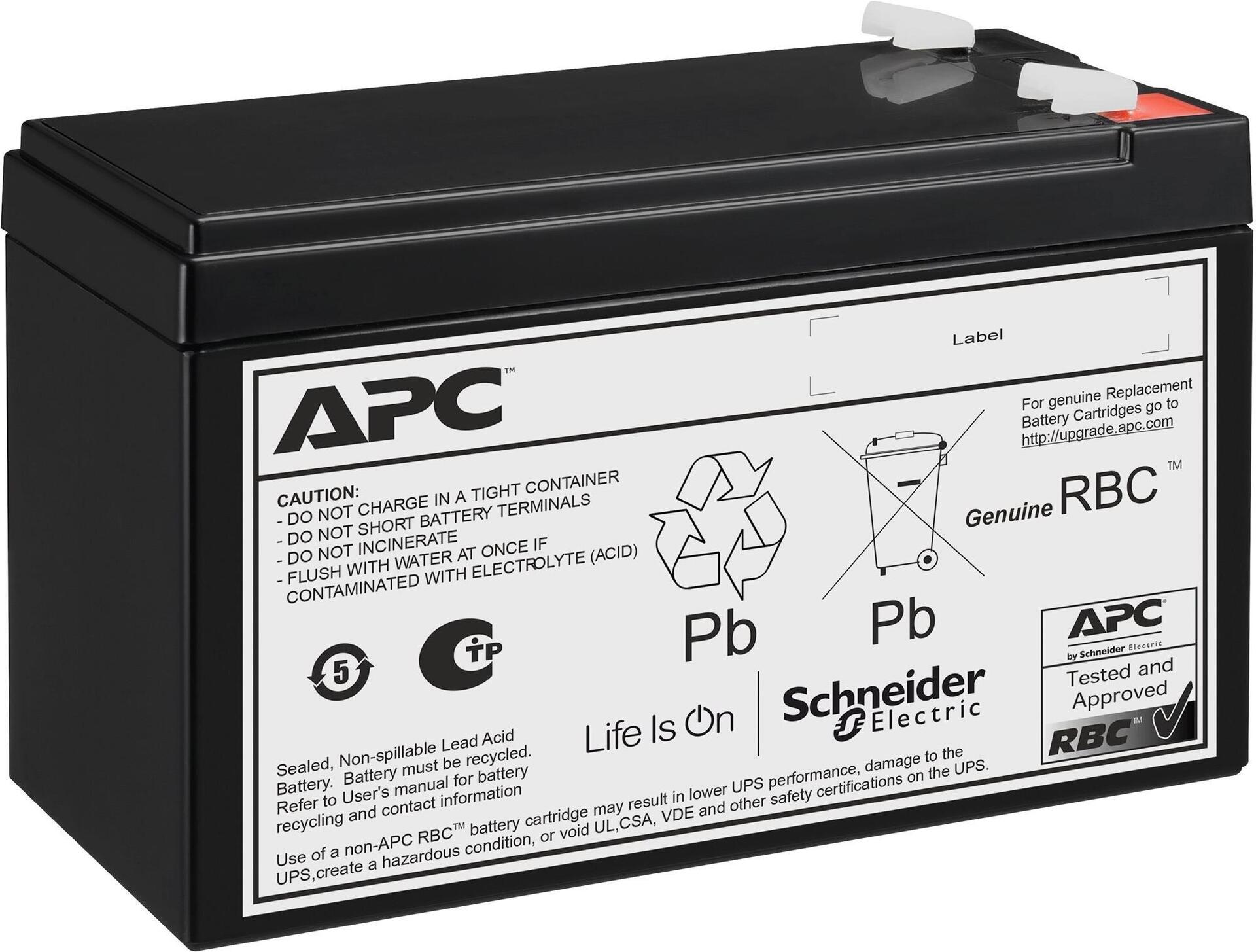 APC APCRBCV210 USV-Ersatzbatterie 7 Ah 12 V Schwarz