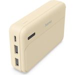 Hama Power Pack Pocket 10, 10000mAh, Ausgänge: 2x USB-A, Sand (00201773)