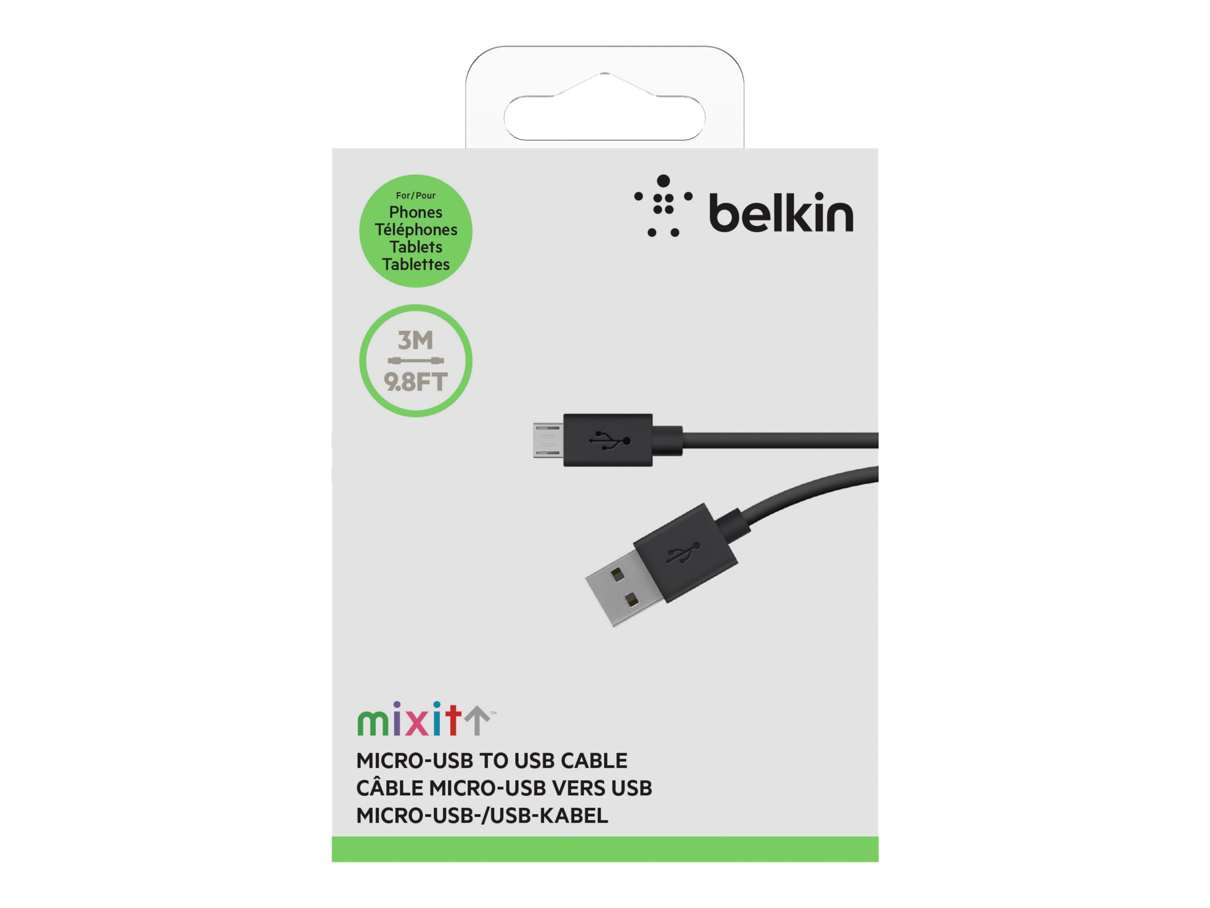Belkin MIXIT USB-A zu Micro-USB 3 m Schwarz